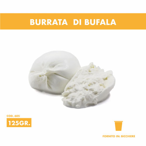 Burrata di Bufala 125gr in bicchiere Castelluccio Food per pizzerie gourmet