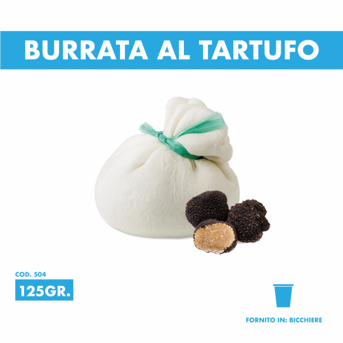 Burrata al Tartufo 125gr in bicchiere Castelluccio Food eccellenza gourmet