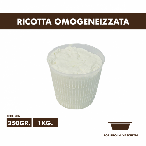 Ricotta Omogeneizzata 250gr e 1kg Castelluccio Food per pasticceria e ristorazione