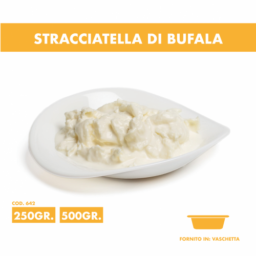 Stracciatella di Bufala 250gr e 500gr in vaschetta Castelluccio Food per pizzerie