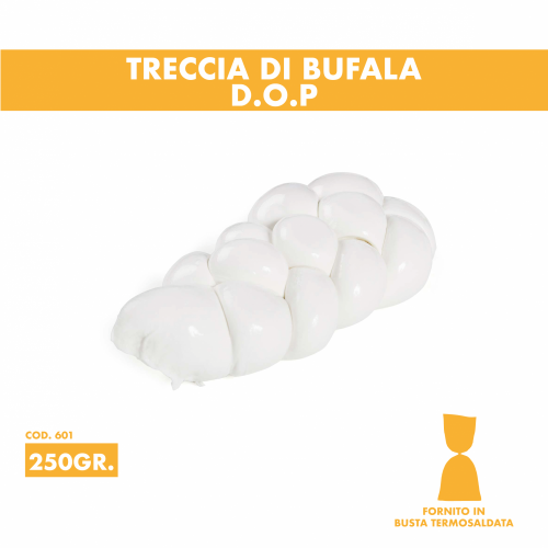 Treccia di Bufala Campana DOP 250gr Castelluccio Food busta termosaldata